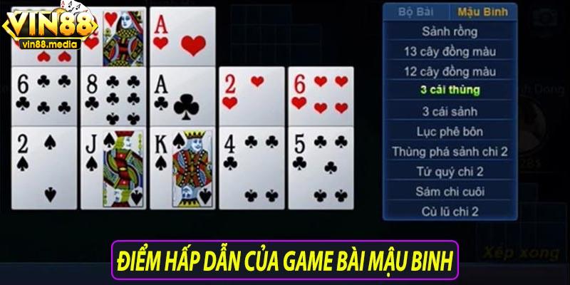 Điểm hấp dẫn của game bài Mậu Binh